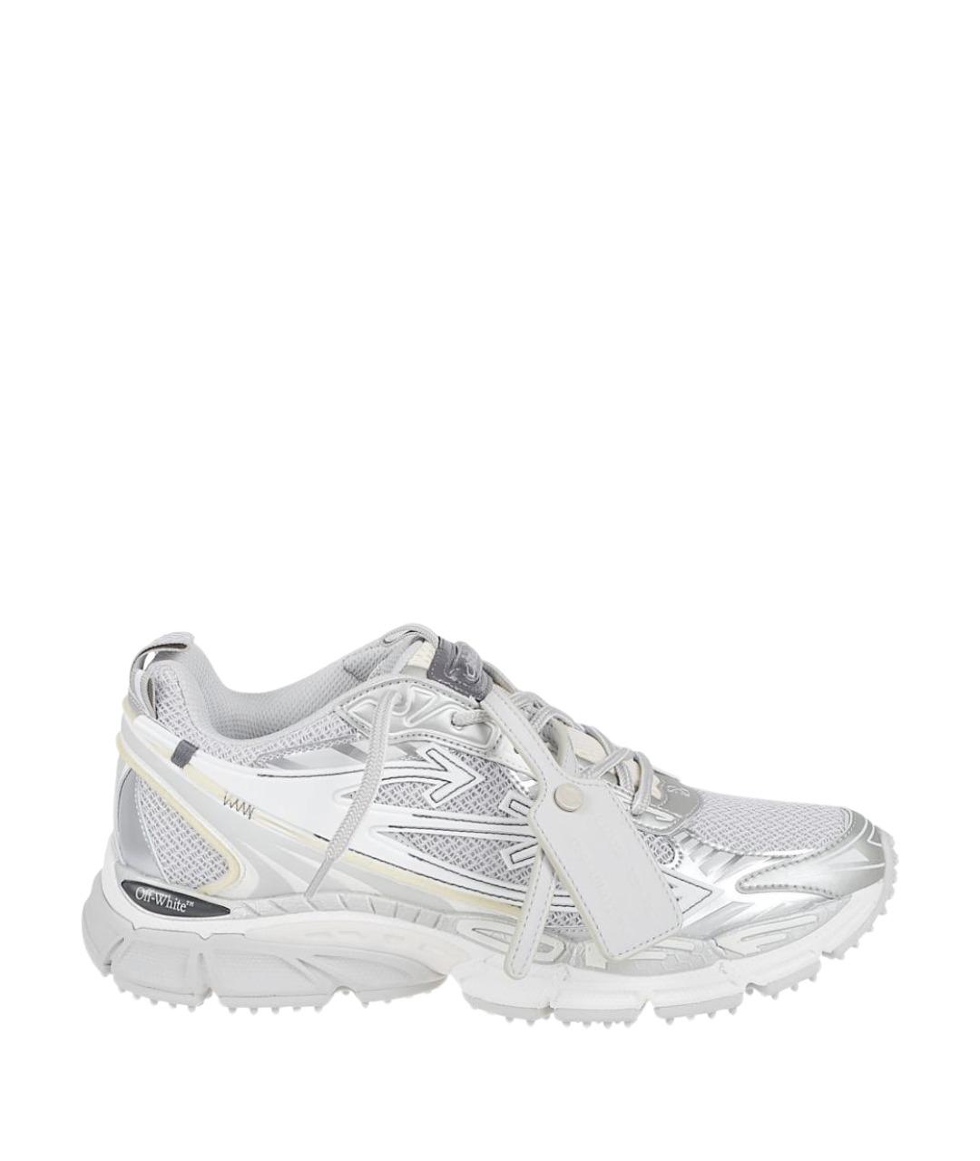 OFF-WHITE Серые текстильные низкие кроссовки / кеды, фото 1