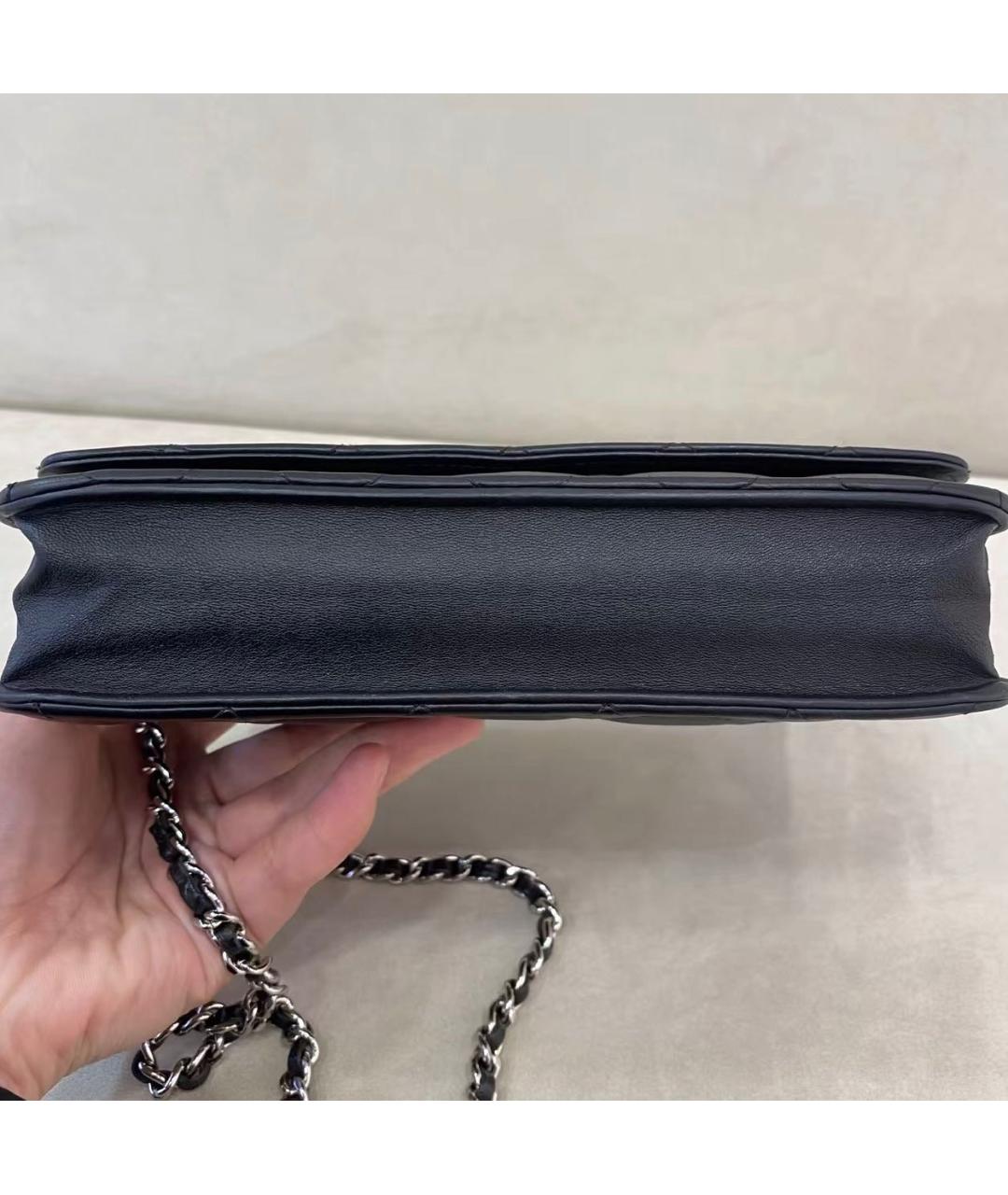 CHANEL Черная кожаная сумка через плечо, фото 4