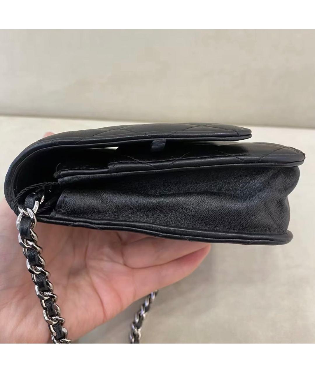CHANEL Черная кожаная сумка через плечо, фото 3
