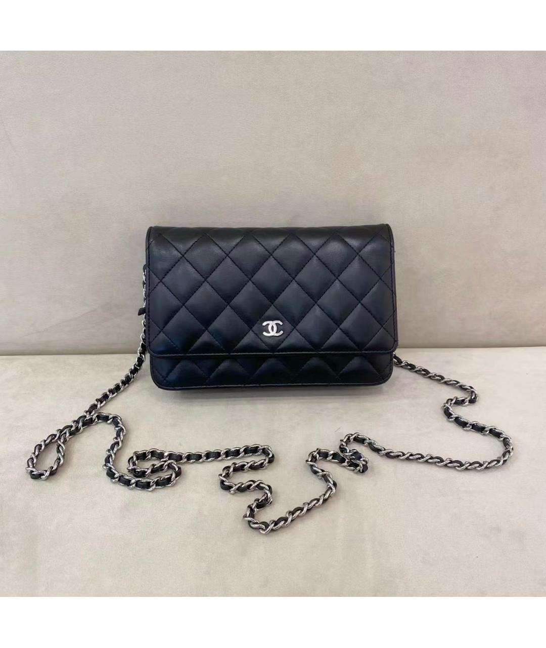 CHANEL Черная кожаная сумка через плечо, фото 9