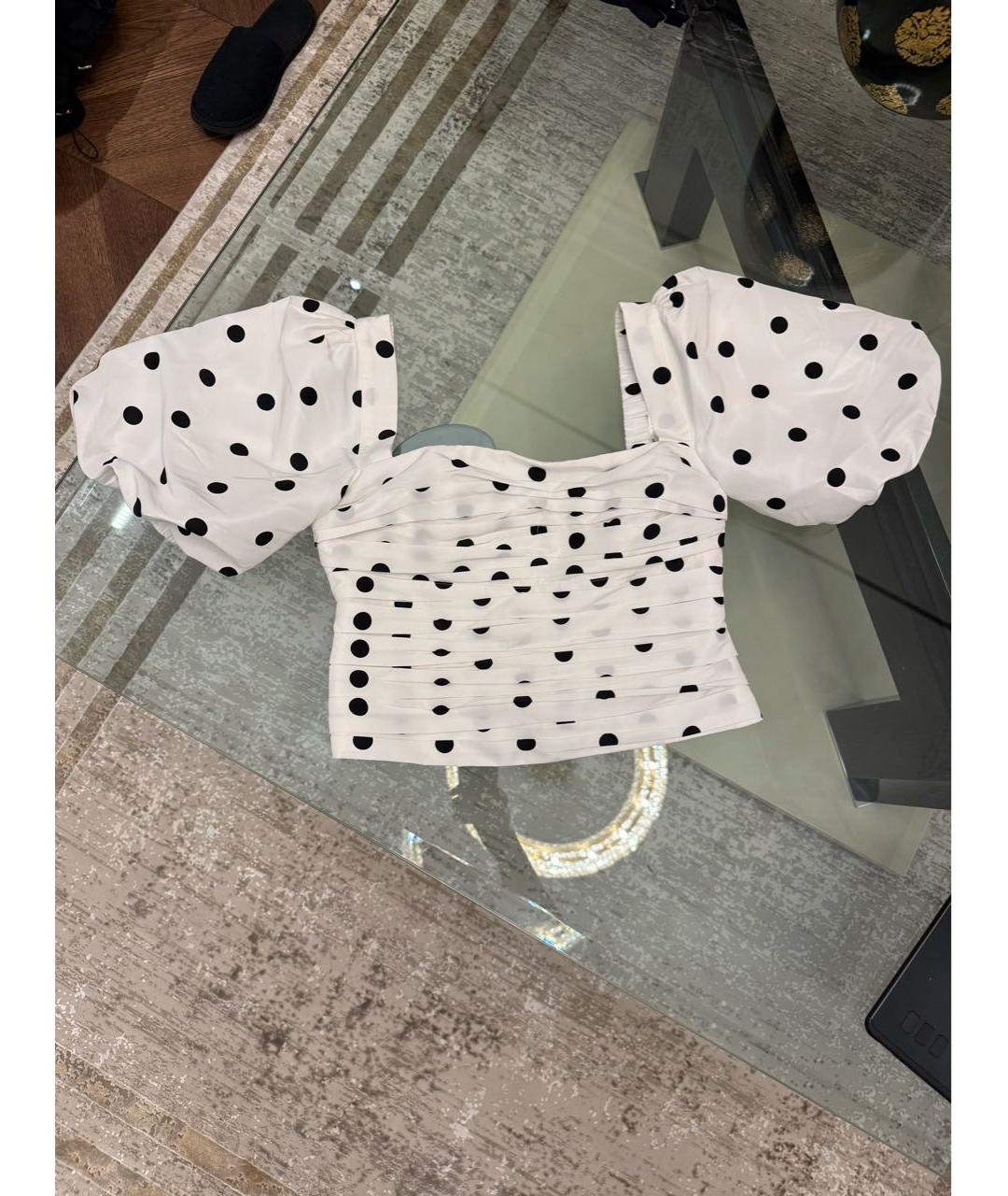 SELF-PORTRAIT Белая полиэстеровая блузы, фото 6