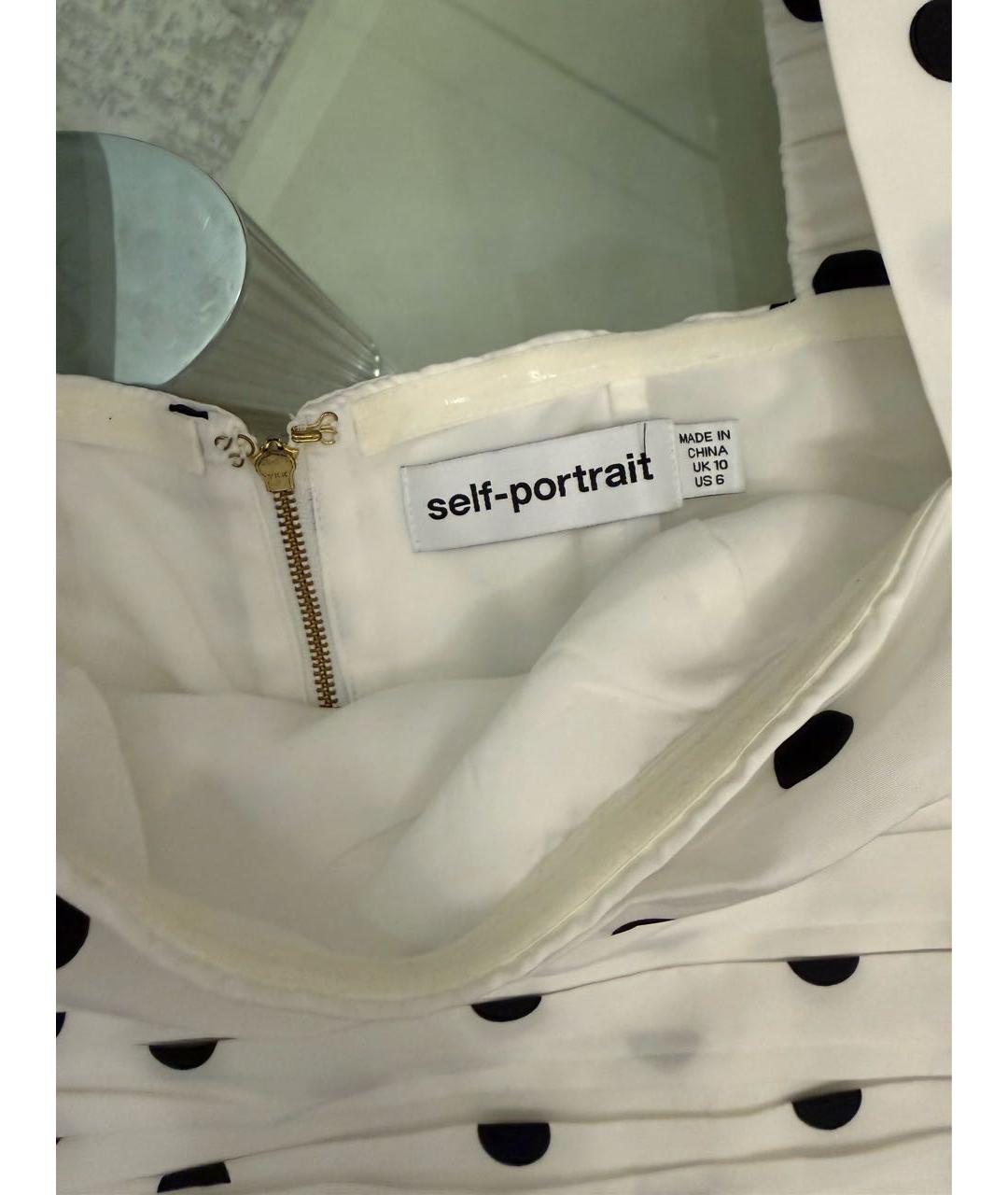 SELF-PORTRAIT Белая полиэстеровая блузы, фото 4