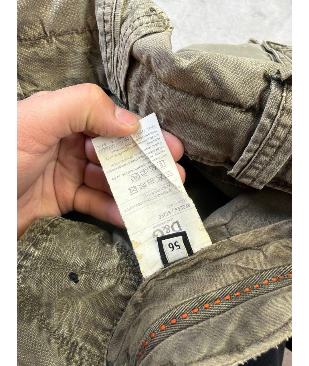 DOLCE&GABBANA Хаки шорты, фото 3