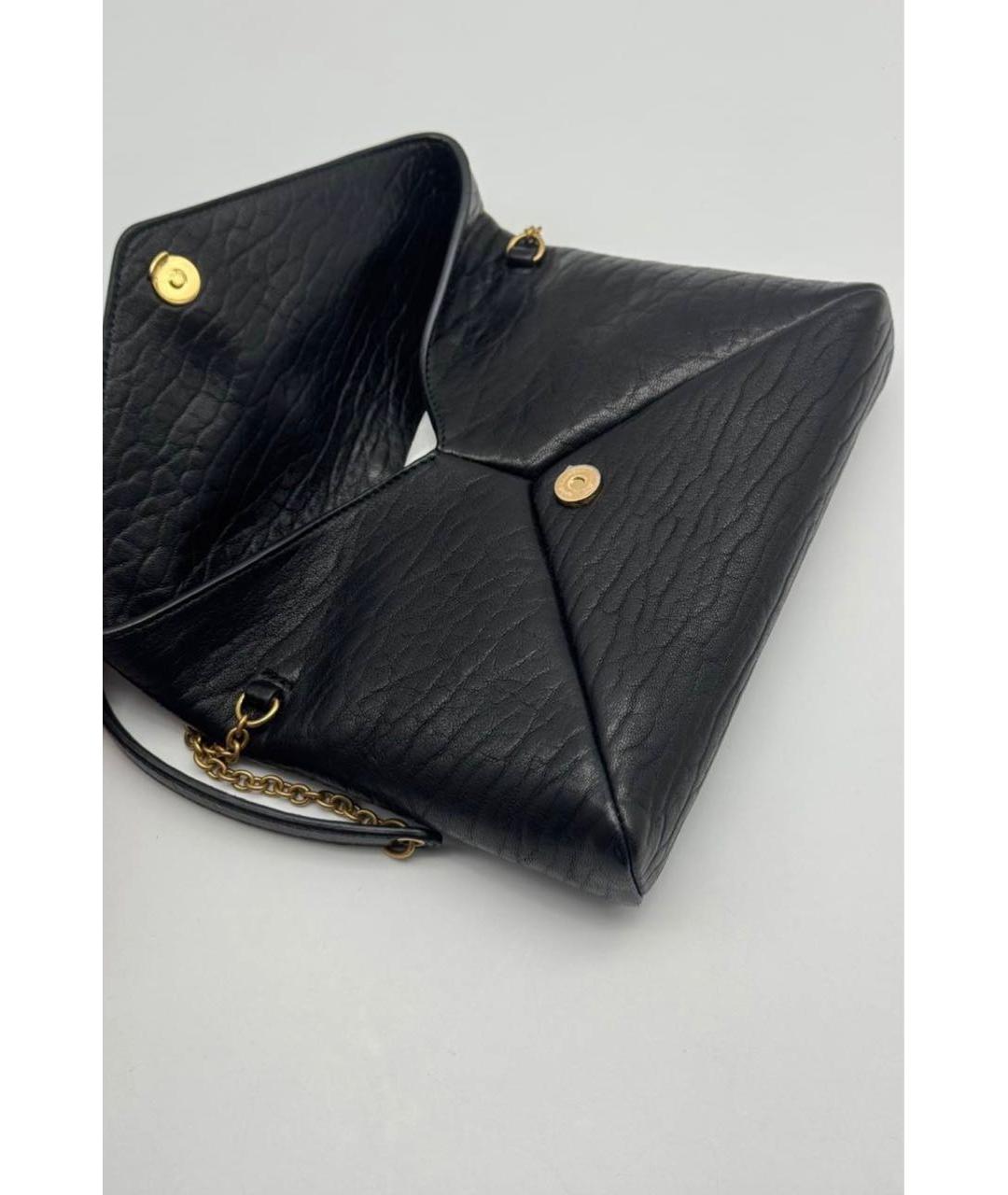 SAINT LAURENT Черная кожаная сумка через плечо, фото 4