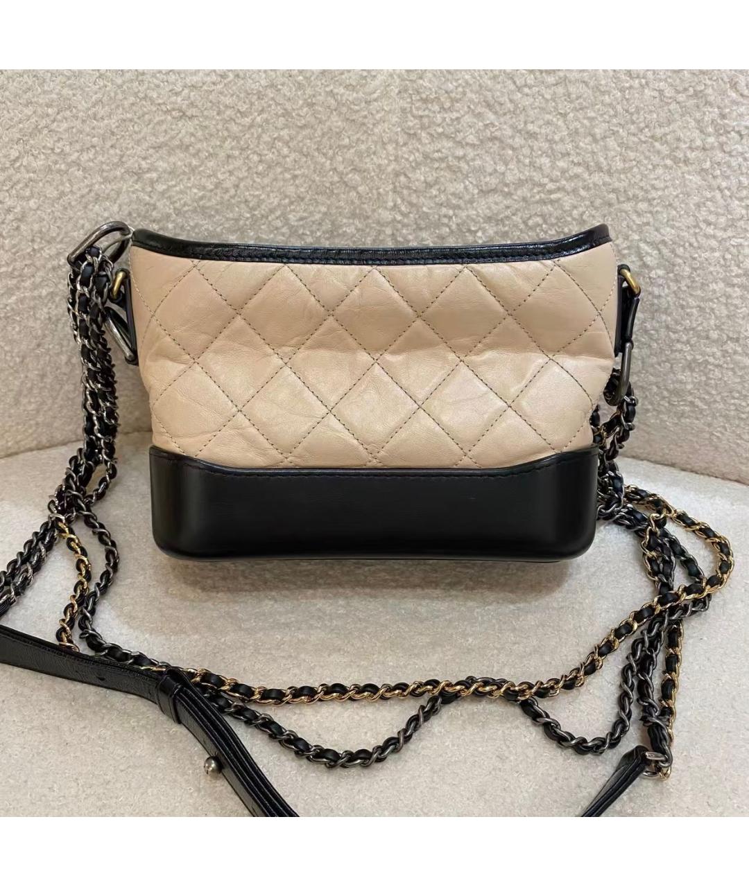 CHANEL Бежевая кожаная сумка через плечо, фото 2