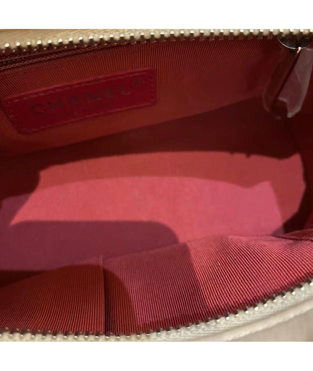 CHANEL Бежевая кожаная сумка через плечо, фото 7