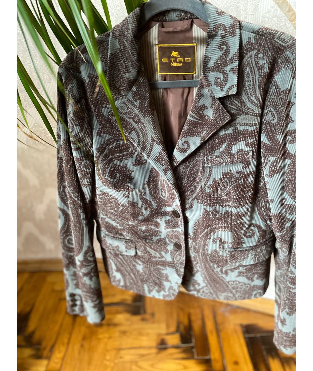 ETRO Серый хлопковый жакет/пиджак, фото 2