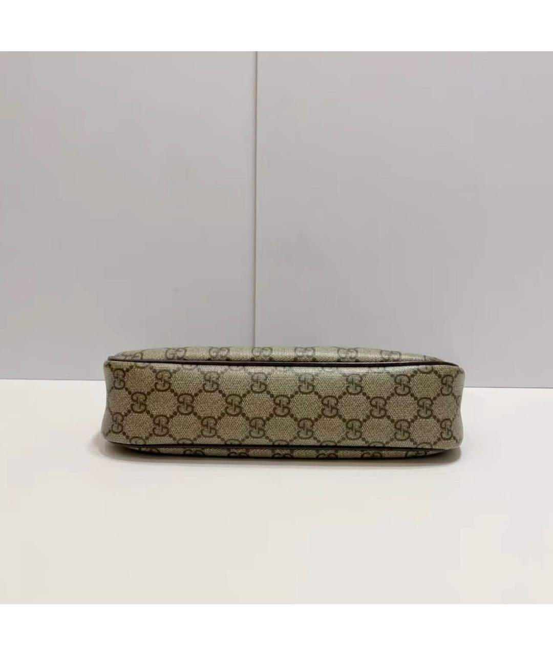 GUCCI Коричневая кожаная сумка с короткими ручками, фото 6