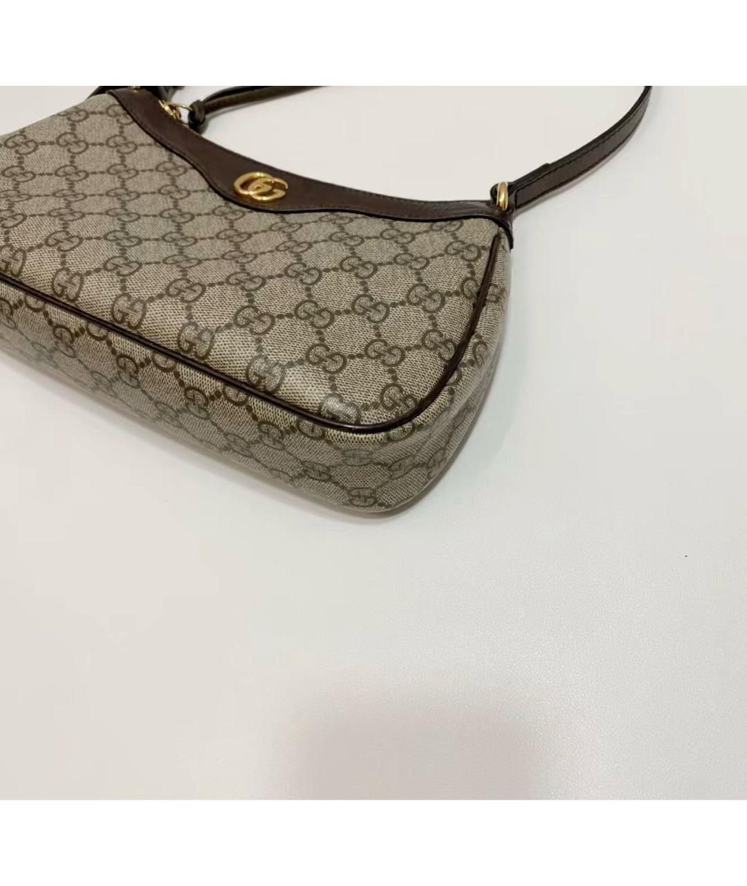 GUCCI Коричневая кожаная сумка с короткими ручками, фото 4