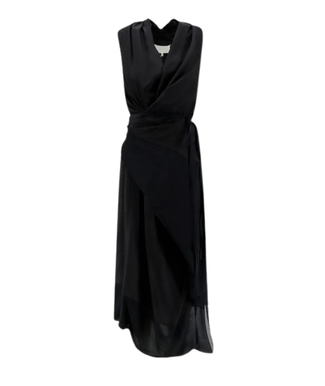 MAISON MARGIELA Черное шелковое платье, фото 1