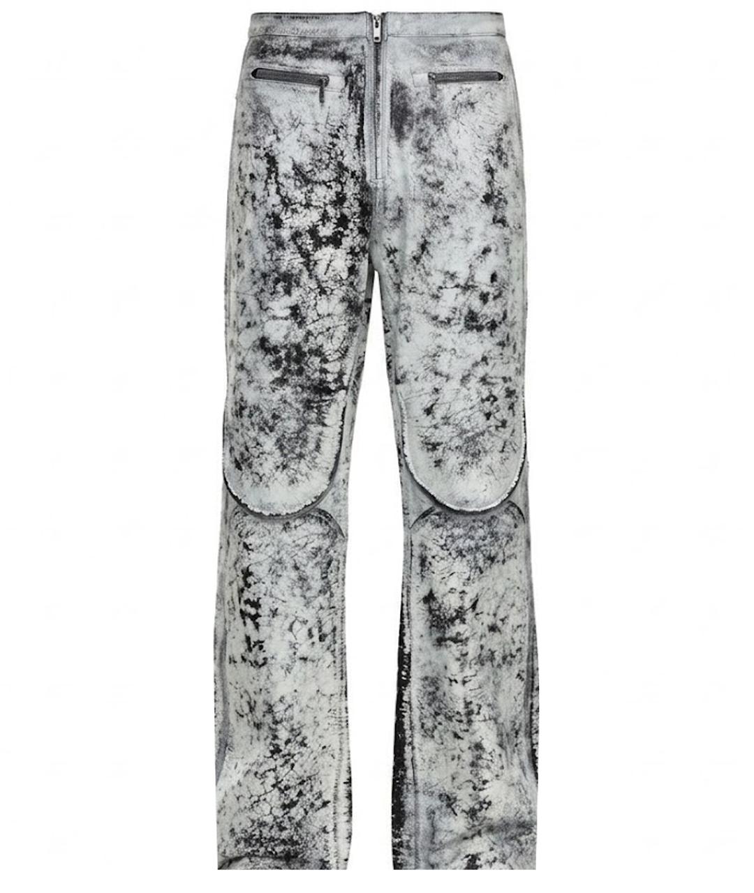 DIESEL Черные кожаные классические брюки, фото 1