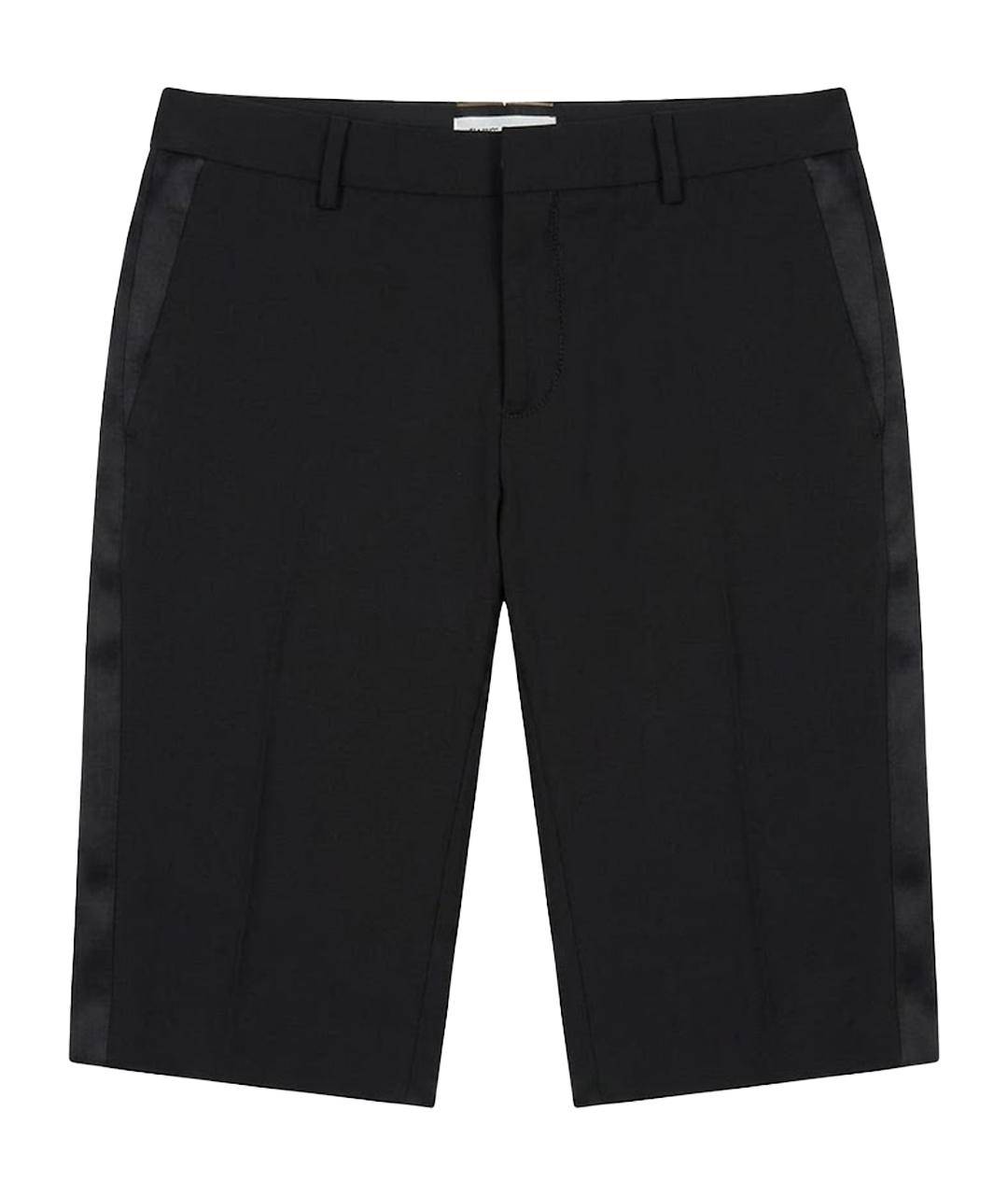 SAINT LAURENT Черные шерстяные шорты, фото 1