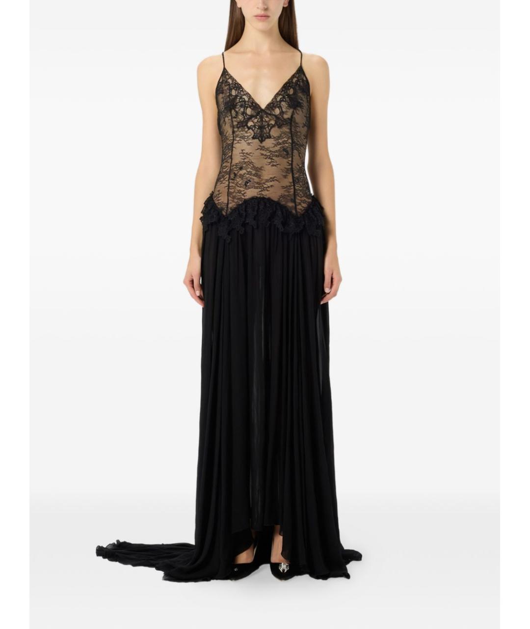 BLUMARINE Черное вискозное вечернее платье, фото 2