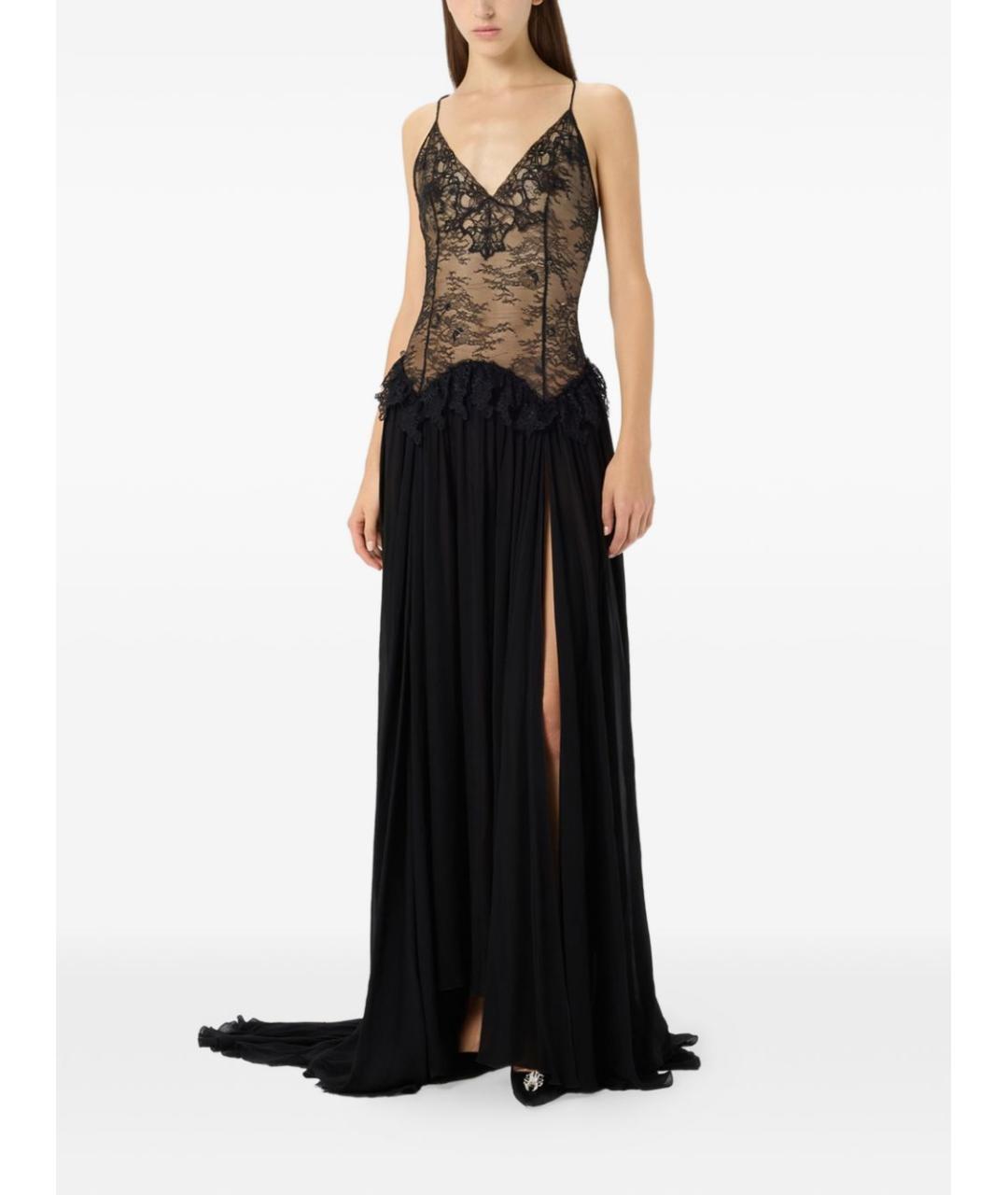 BLUMARINE Черное вискозное вечернее платье, фото 4
