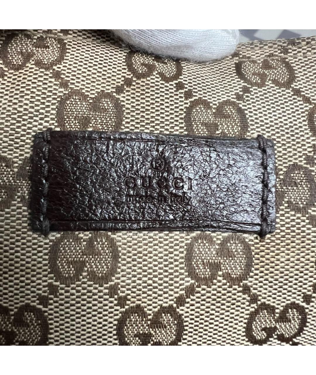 GUCCI Бежевая тканевая сумка на плечо, фото 3