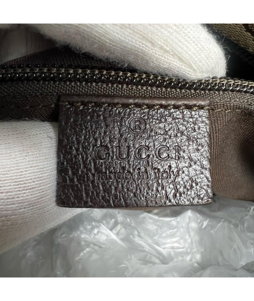 GUCCI Бежевая тканевая сумка на плечо, фото 4