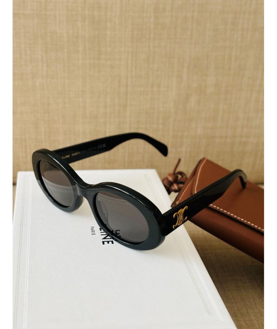CELINE Черные пластиковые солнцезащитные очки, фото 4