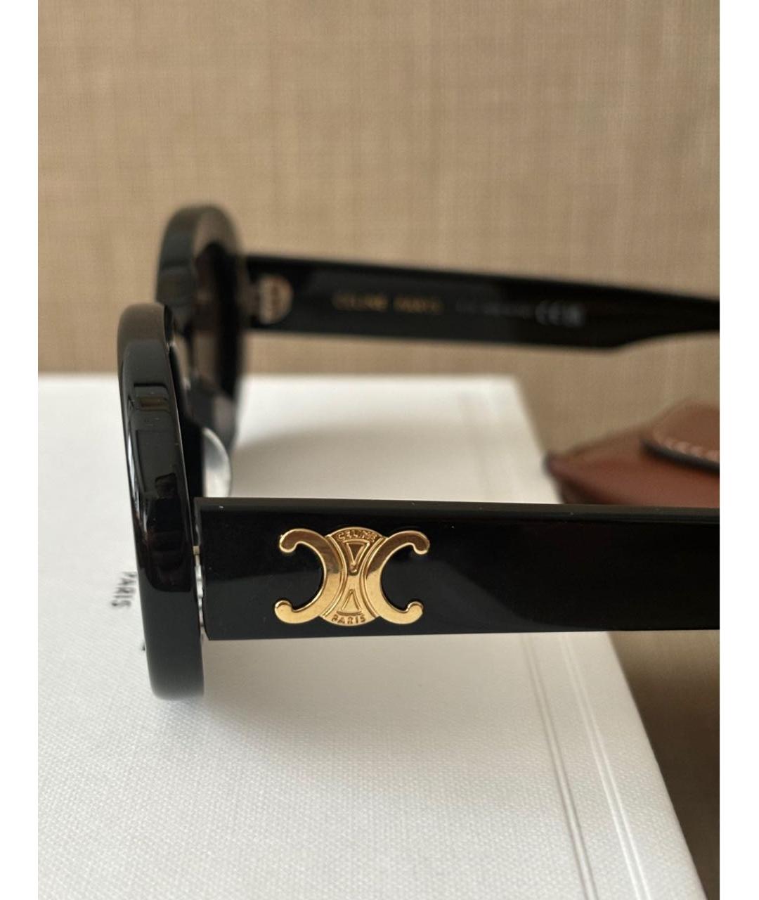 CELINE Черные пластиковые солнцезащитные очки, фото 2