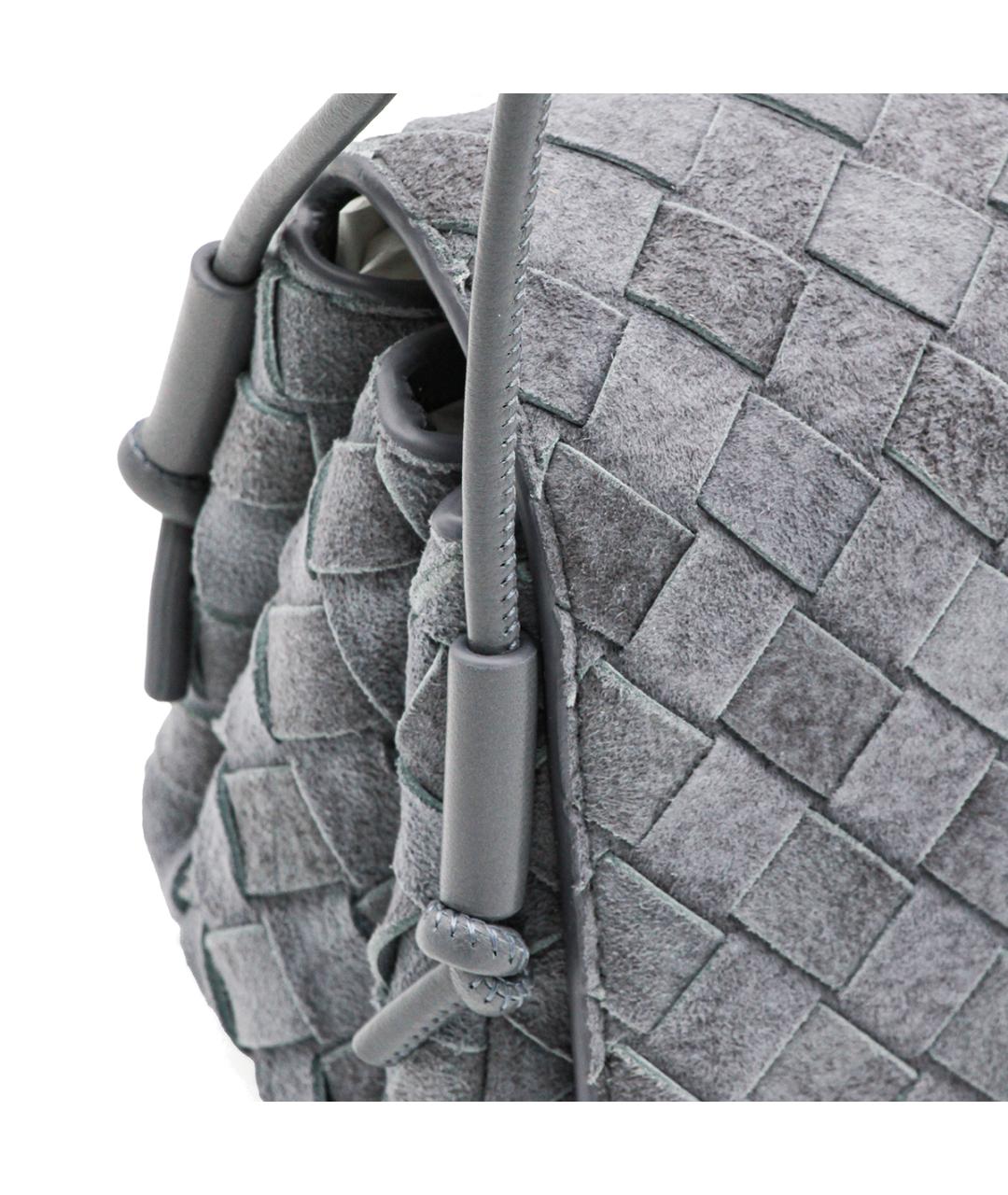 BOTTEGA VENETA Серая кожаная сумка через плечо, фото 4
