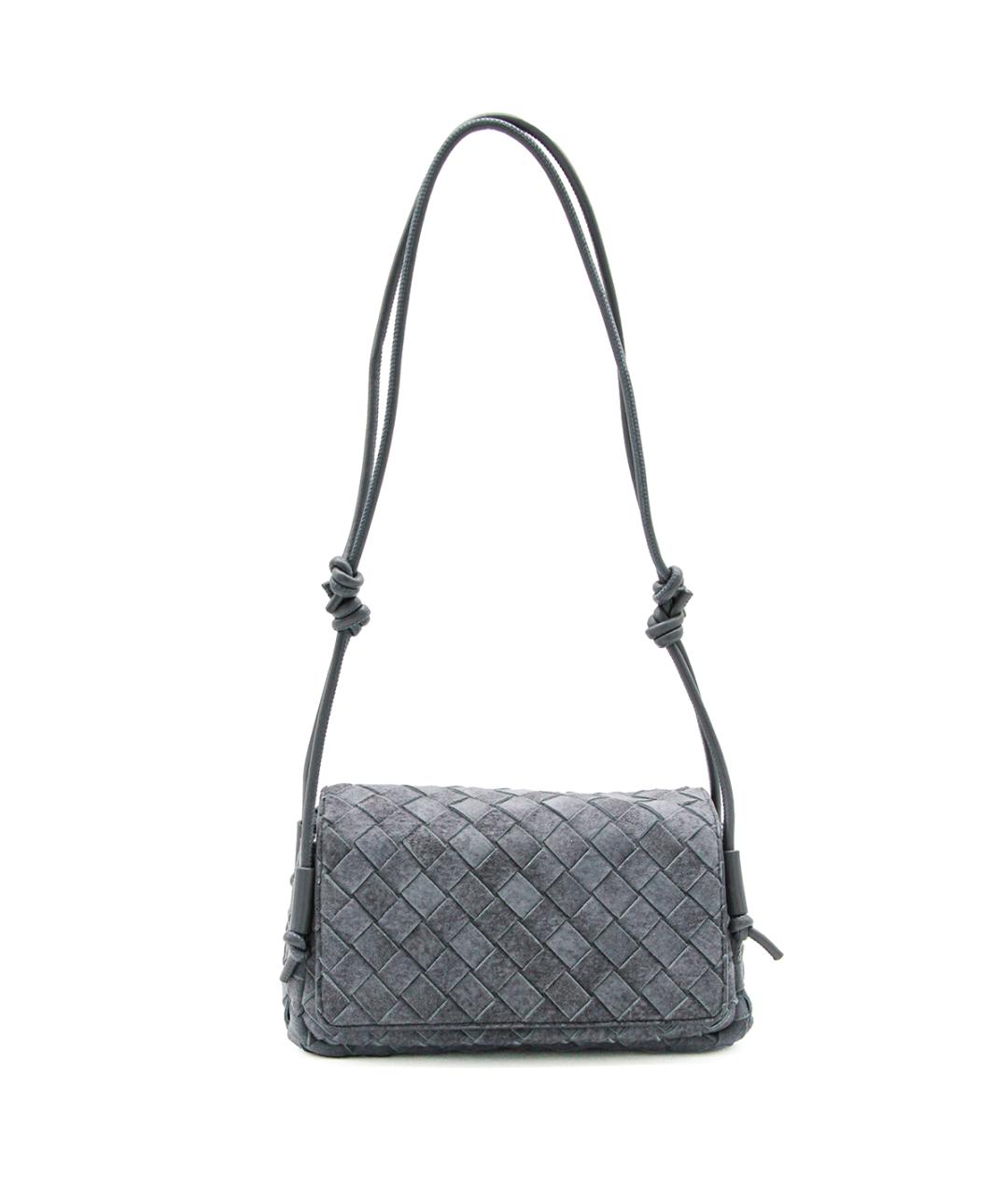BOTTEGA VENETA Серая кожаная сумка через плечо, фото 1