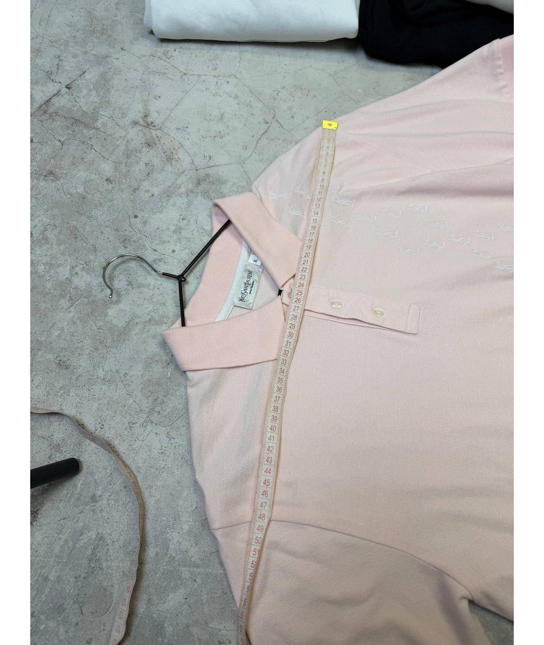 SAINT LAURENT Розовая футболка, фото 3