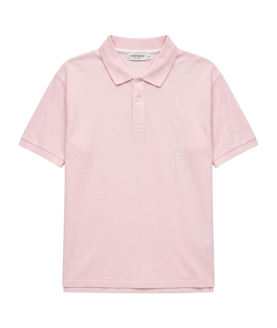 SAINT LAURENT Розовая футболка, фото 1