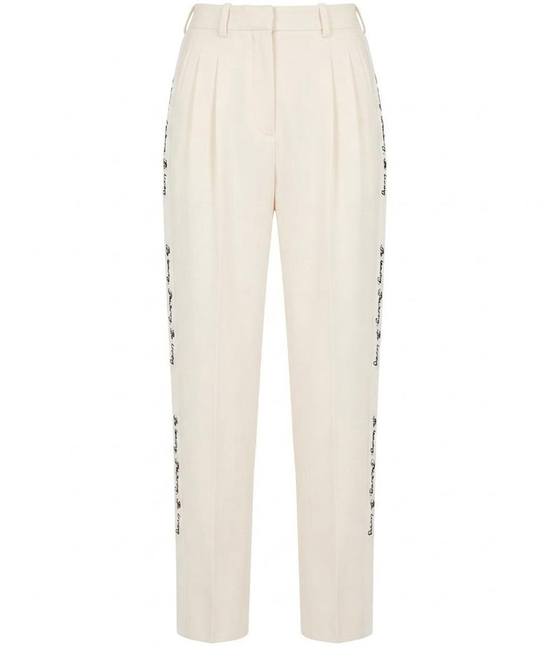 STELLA MCCARTNEY Белые шерстяные прямые брюки, фото 1