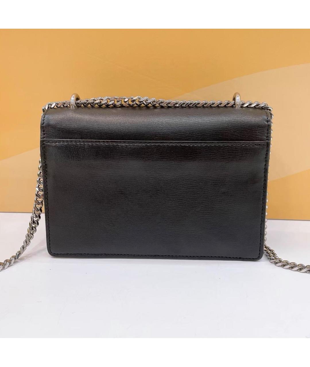 SAINT LAURENT Черная кожаная сумка через плечо, фото 3