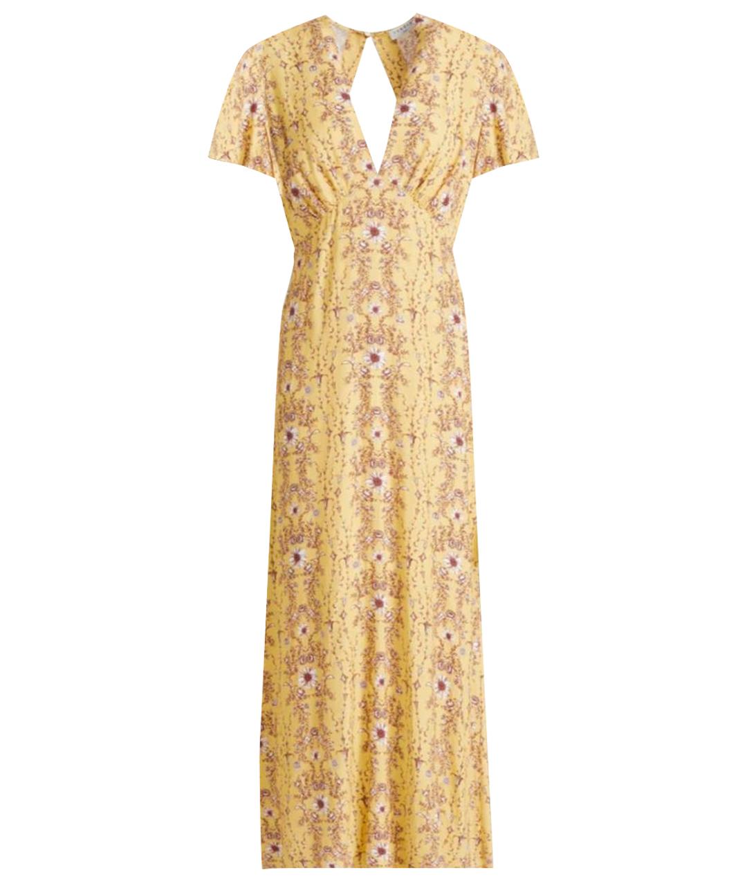 SANDRO Желтое вискозное повседневное платье, фото 1