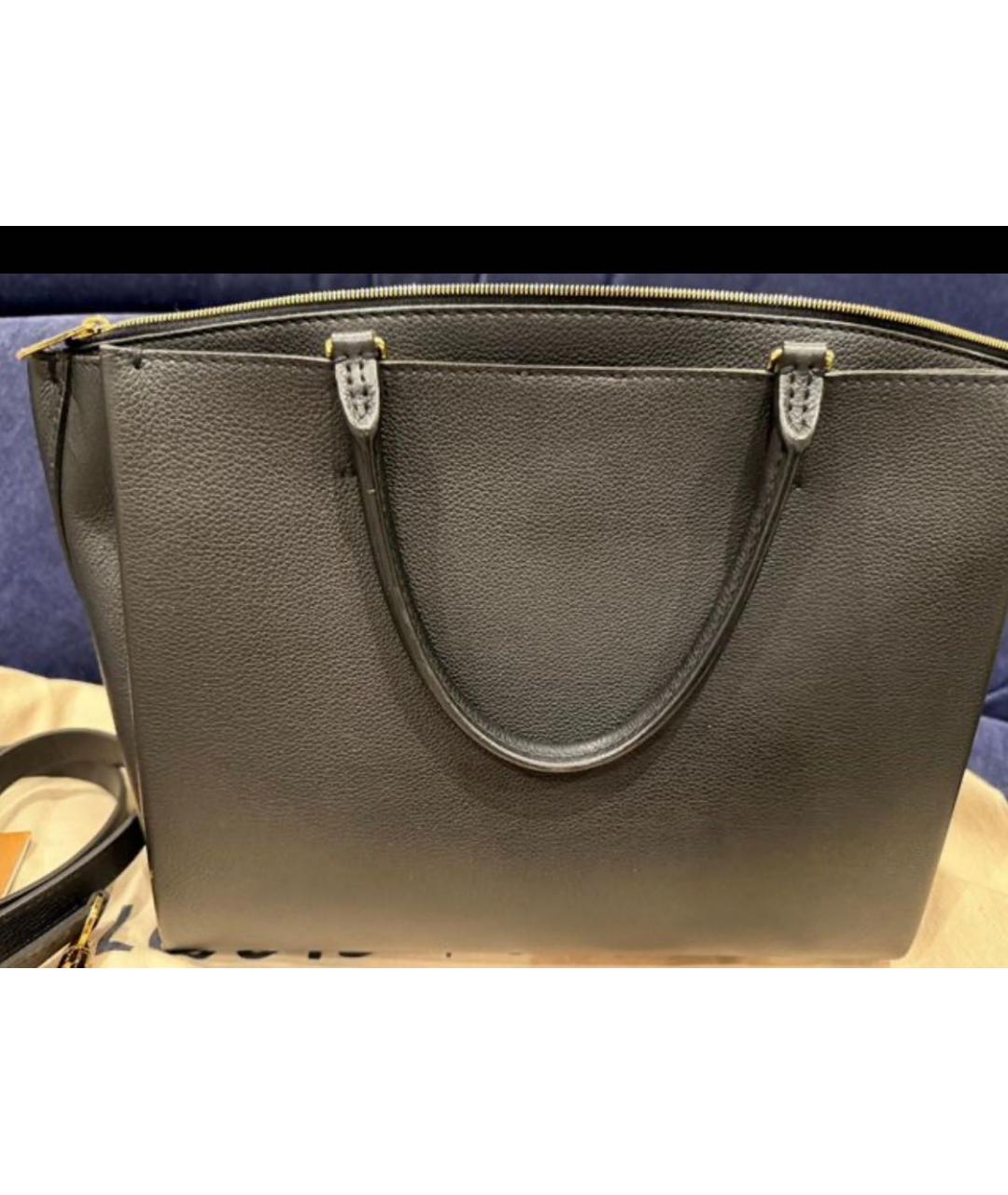 LOUIS VUITTON Черная кожаная сумка с короткими ручками, фото 6