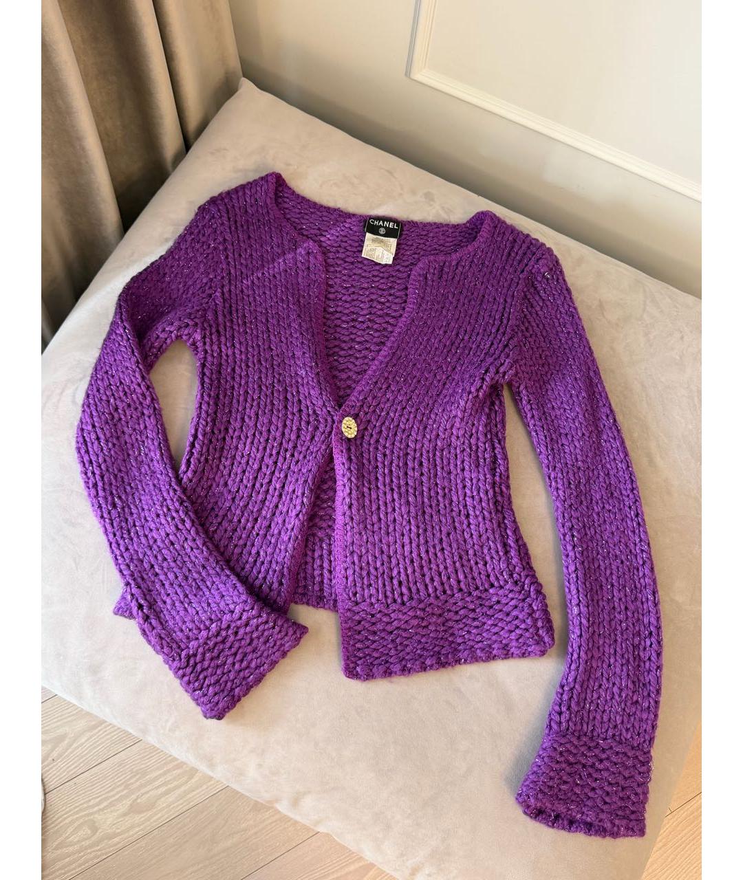 CHANEL Фиолетовый кардиган, фото 4