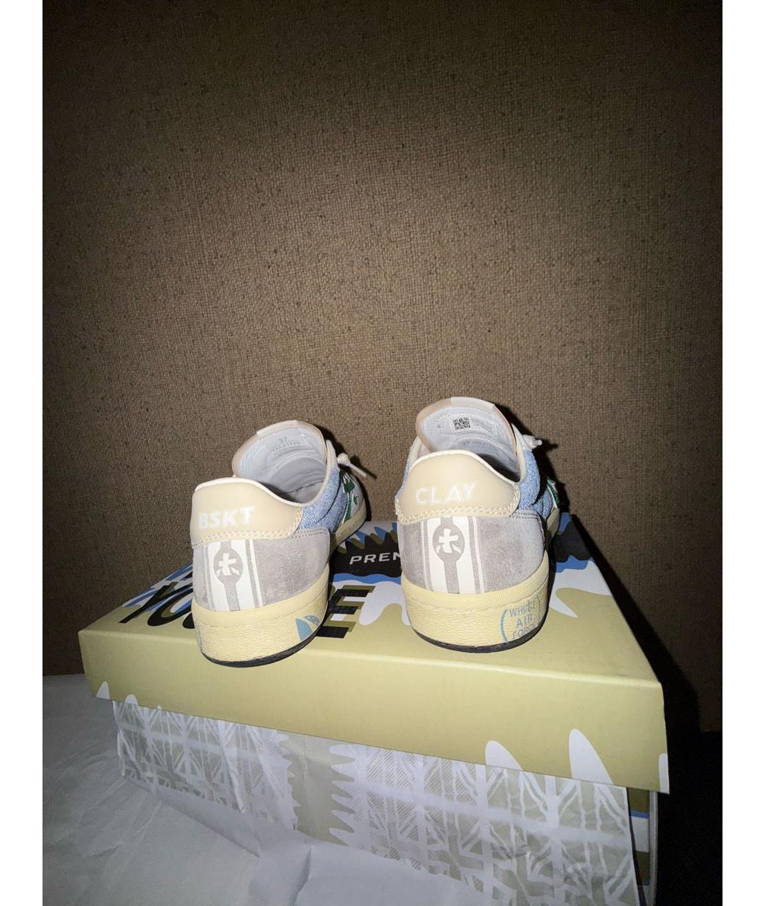 PREMIATA Голубые кожаные кеды, фото 5