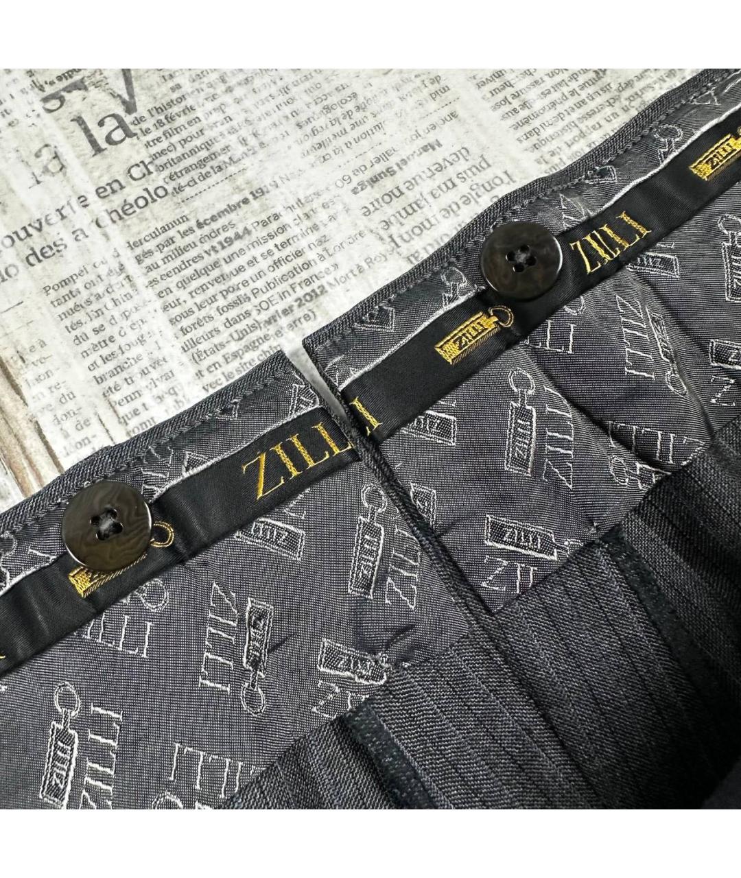 ZILLI Серые классические брюки, фото 3