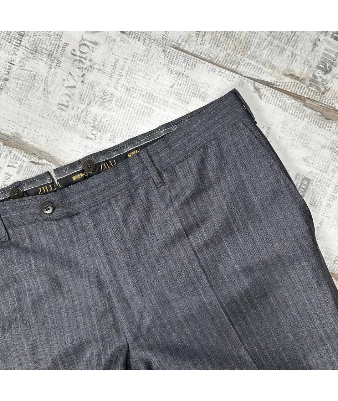 ZILLI Серые классические брюки, фото 2
