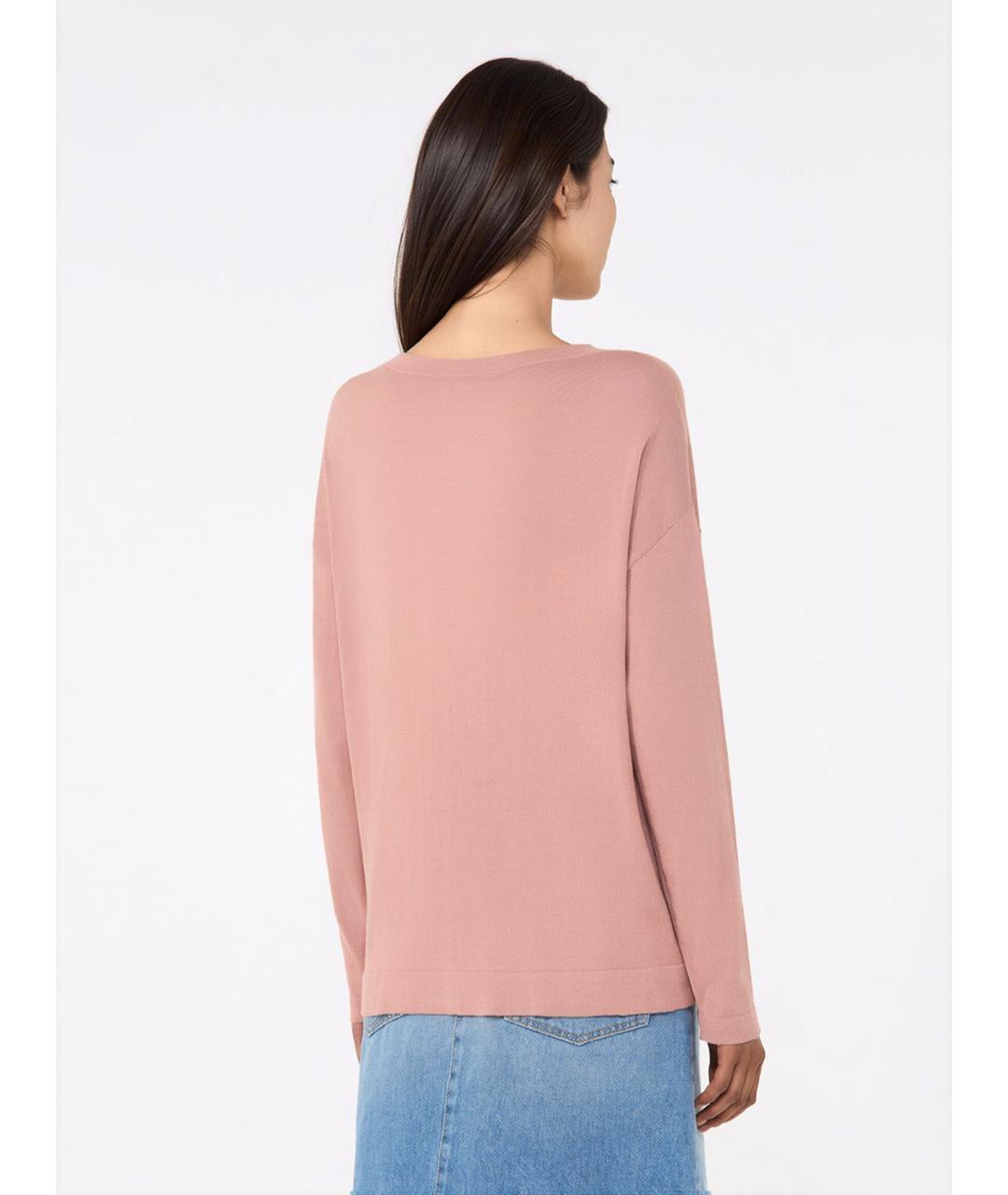 WEEKEND MAX MARA Розовый шелковый джемпер / свитер, фото 4