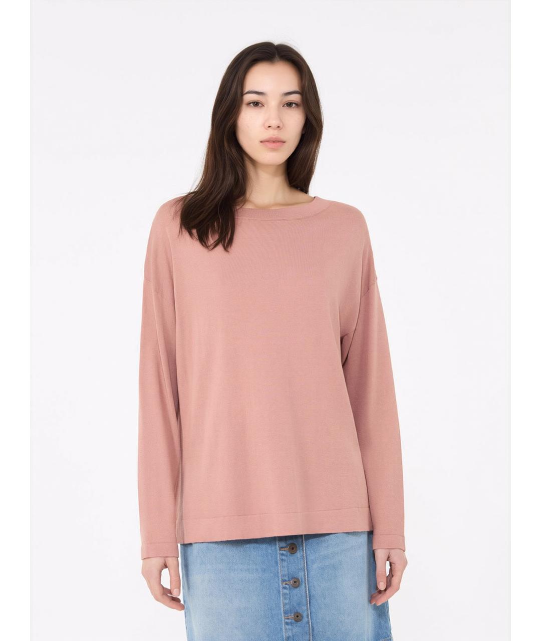 WEEKEND MAX MARA Розовый шелковый джемпер / свитер, фото 3