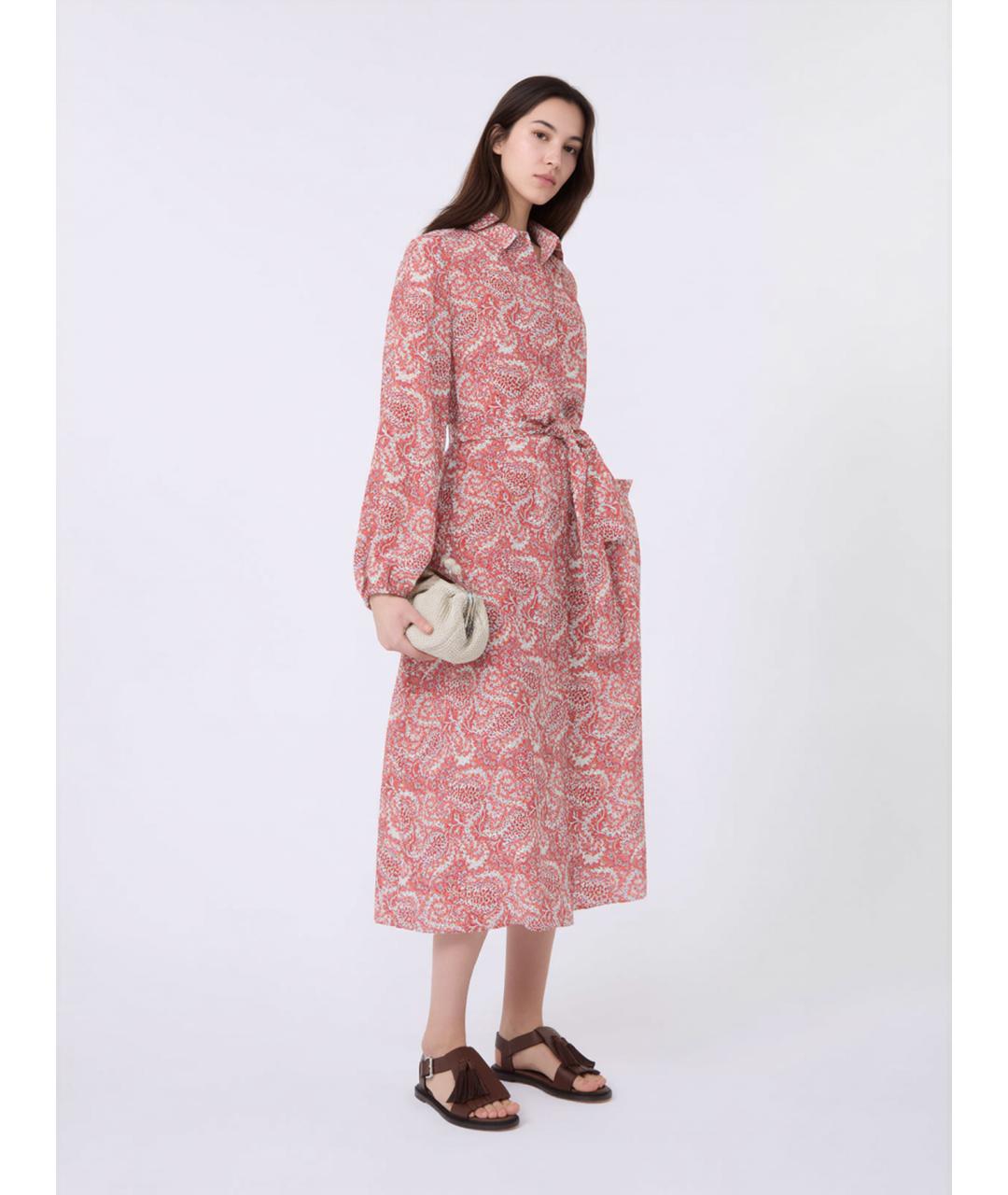 WEEKEND MAX MARA Мульти шелковое повседневное платье, фото 2
