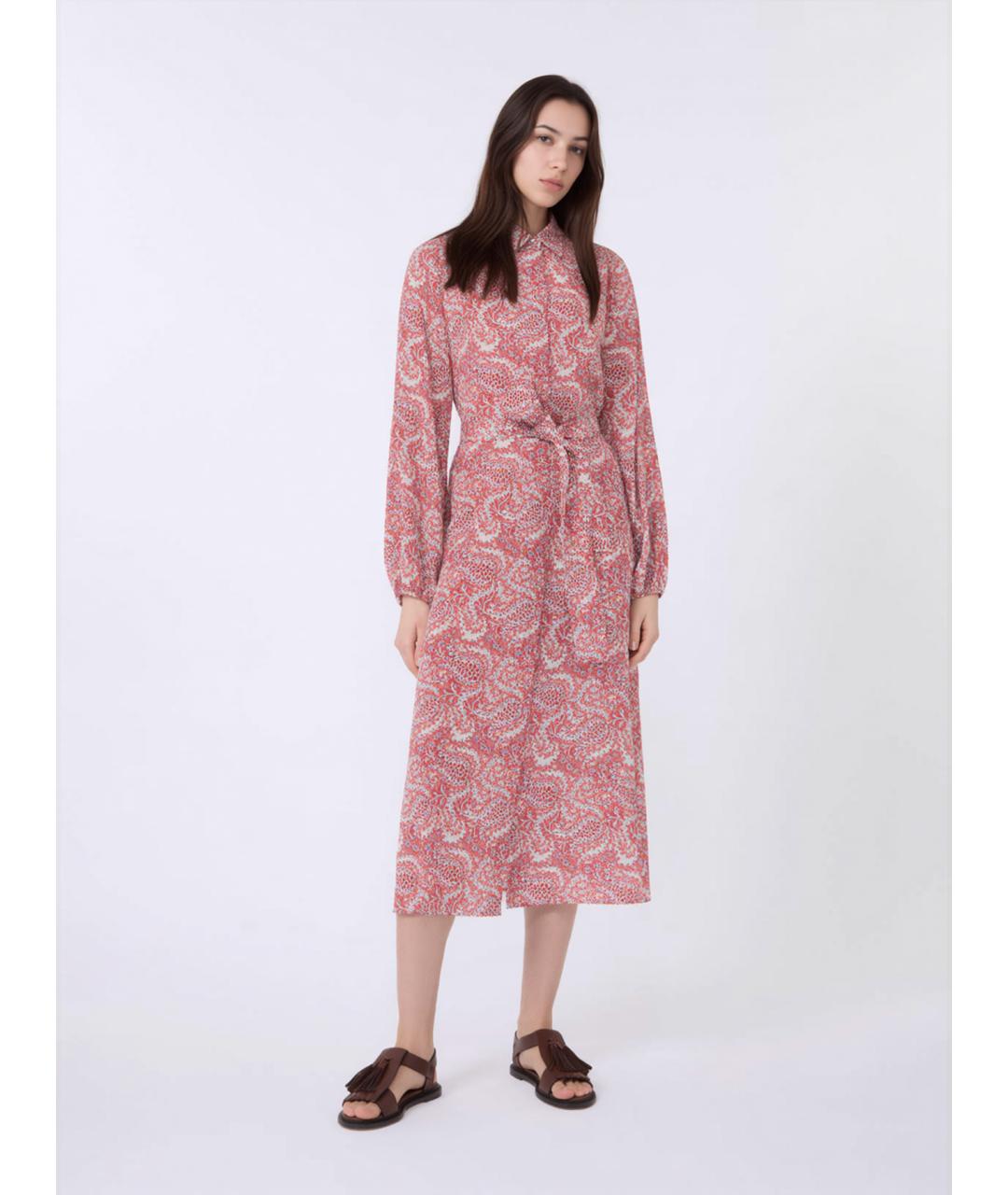 WEEKEND MAX MARA Мульти шелковое повседневное платье, фото 3