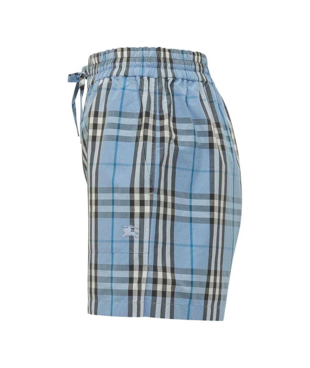BURBERRY Синие хлопковые шорты, фото 3