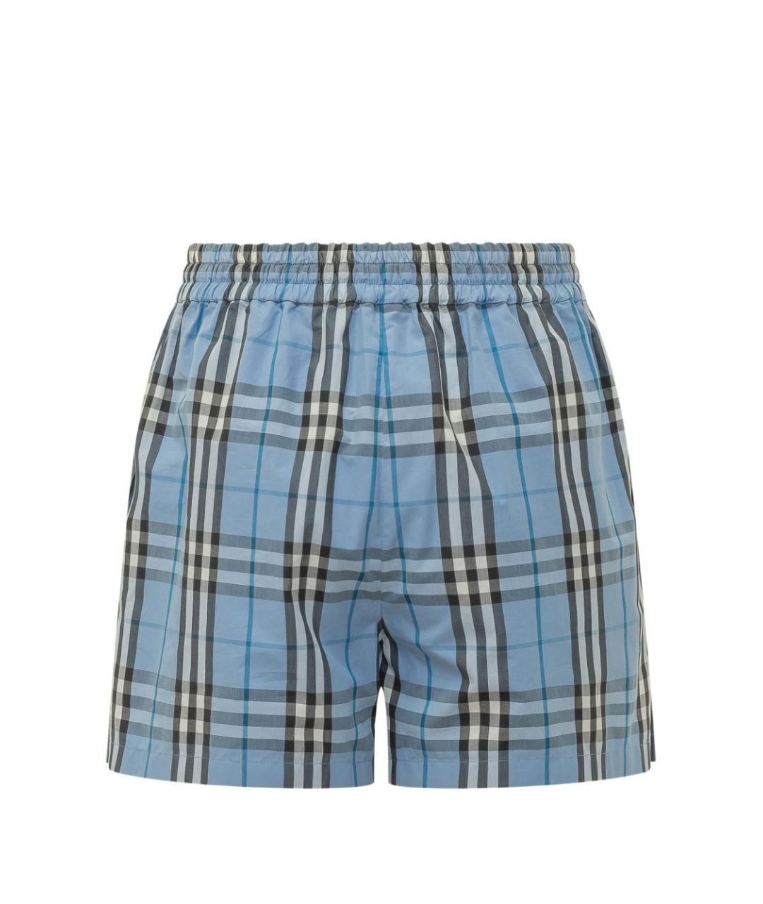 BURBERRY Синие хлопковые шорты, фото 2