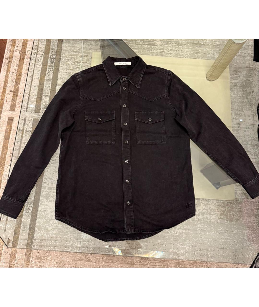 GIVENCHY Черная хлопковая рубашка, фото 5