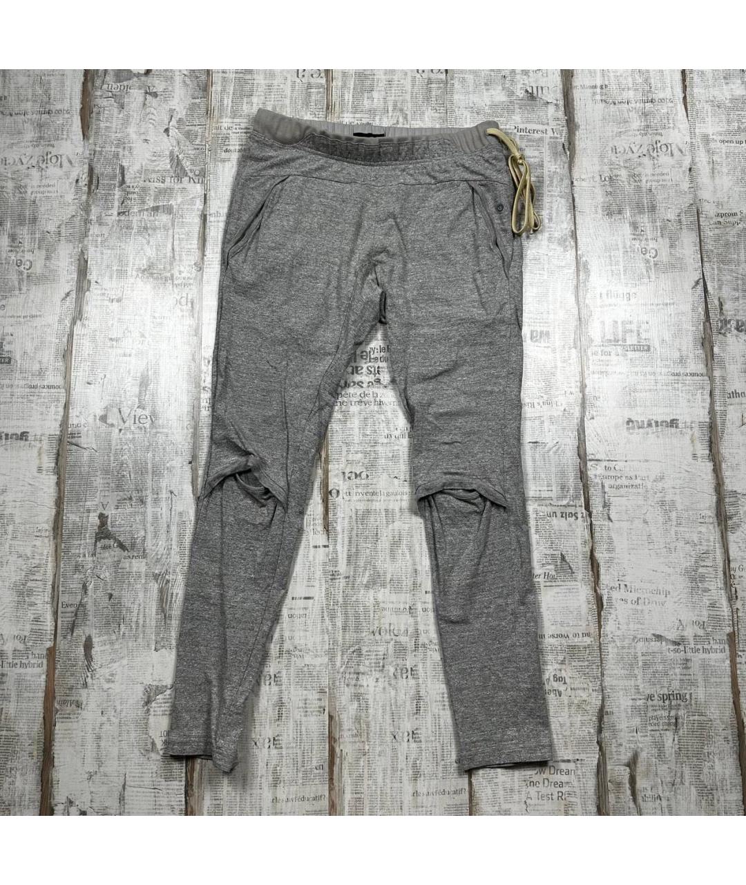 UNDERCOVER Серые хлопковые повседневные брюки, фото 9