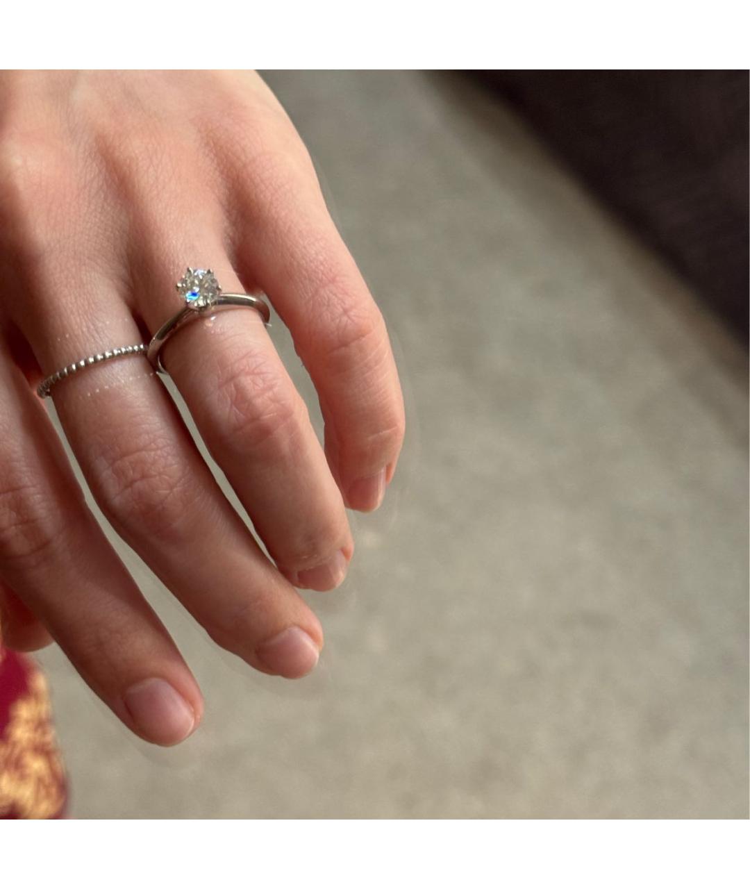 TIFFANY&CO Белое платиновое кольцо, фото 6