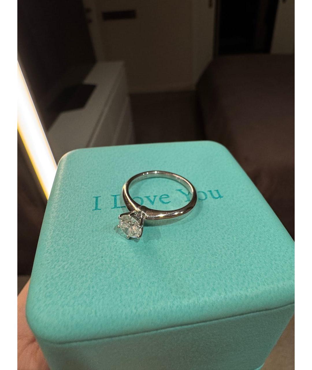 TIFFANY&CO Белое платиновое кольцо, фото 2