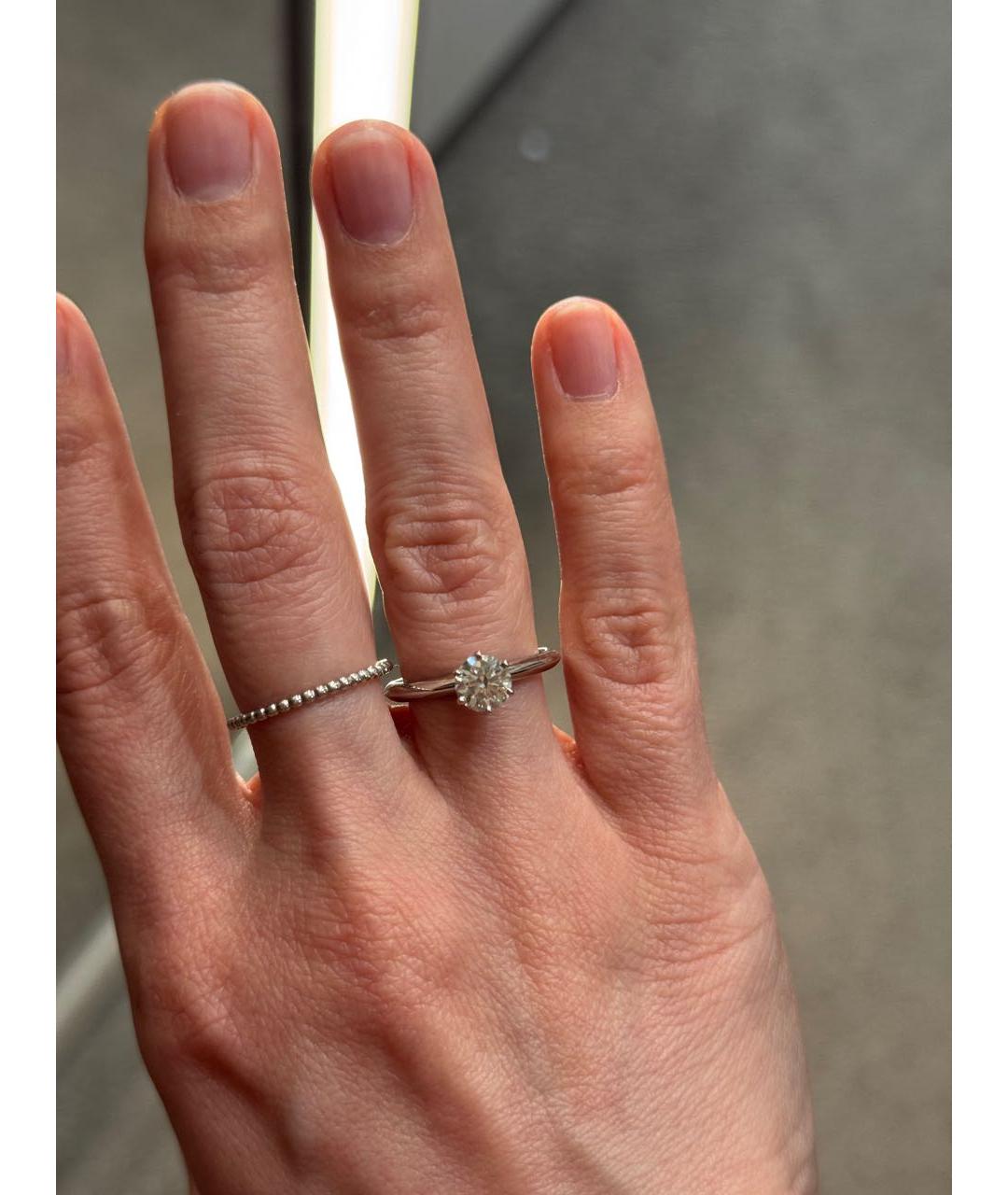 TIFFANY&CO Белое платиновое кольцо, фото 4