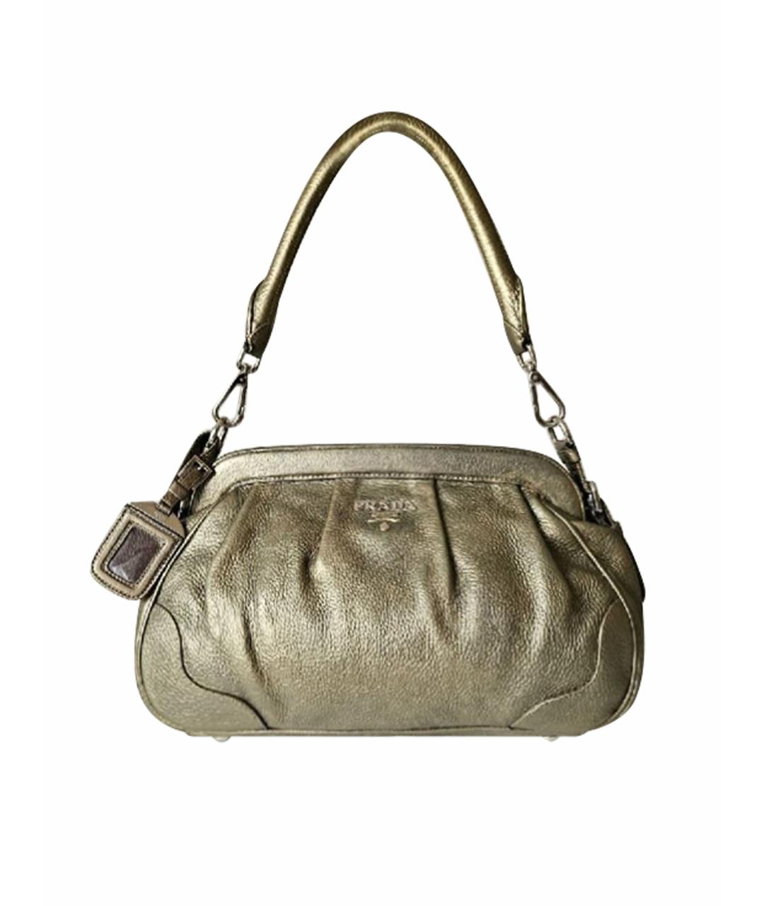 PRADA Антрацитовая кожаная сумка через плечо, фото 1