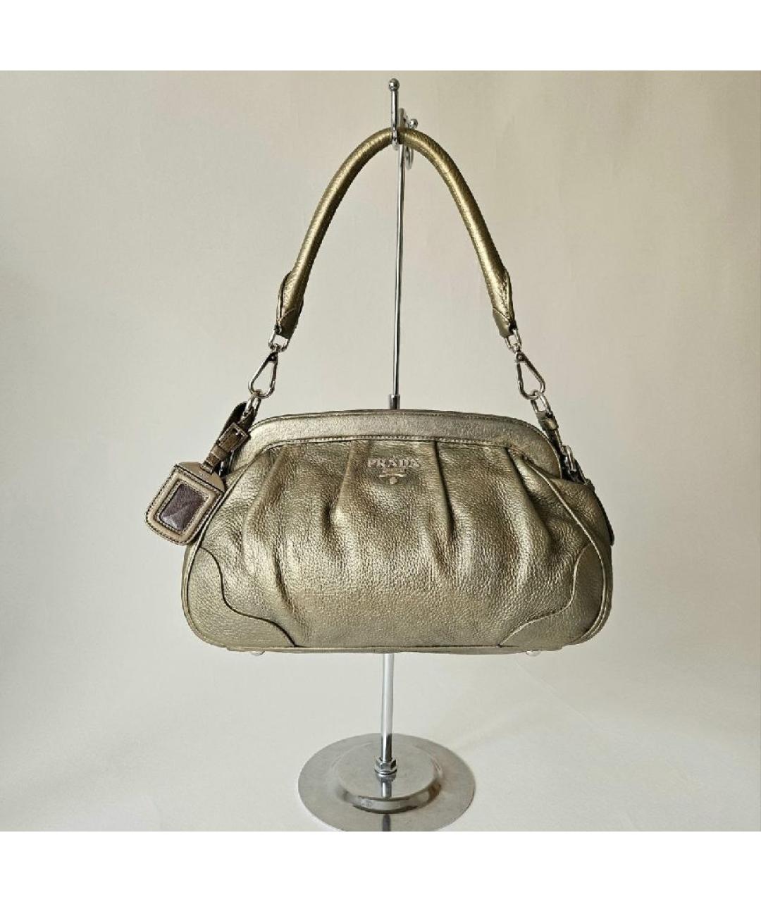 PRADA Антрацитовая кожаная сумка через плечо, фото 7