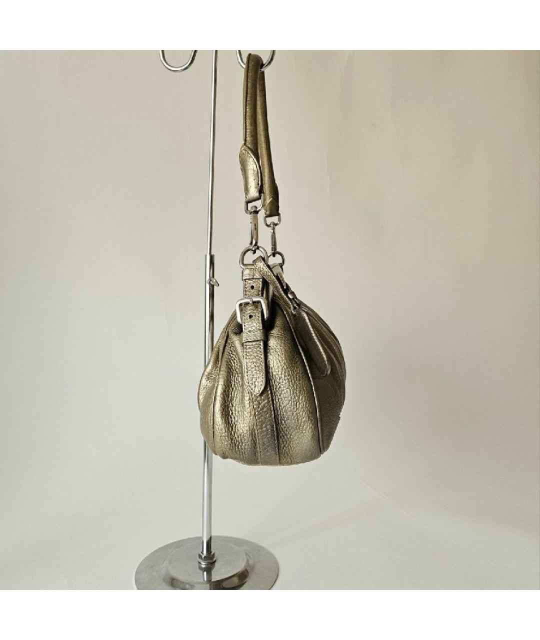 PRADA Антрацитовая кожаная сумка через плечо, фото 2