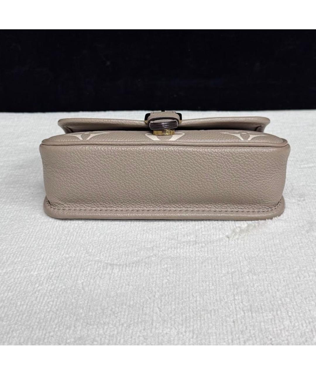 LOUIS VUITTON Бежевая кожаная сумка через плечо, фото 3