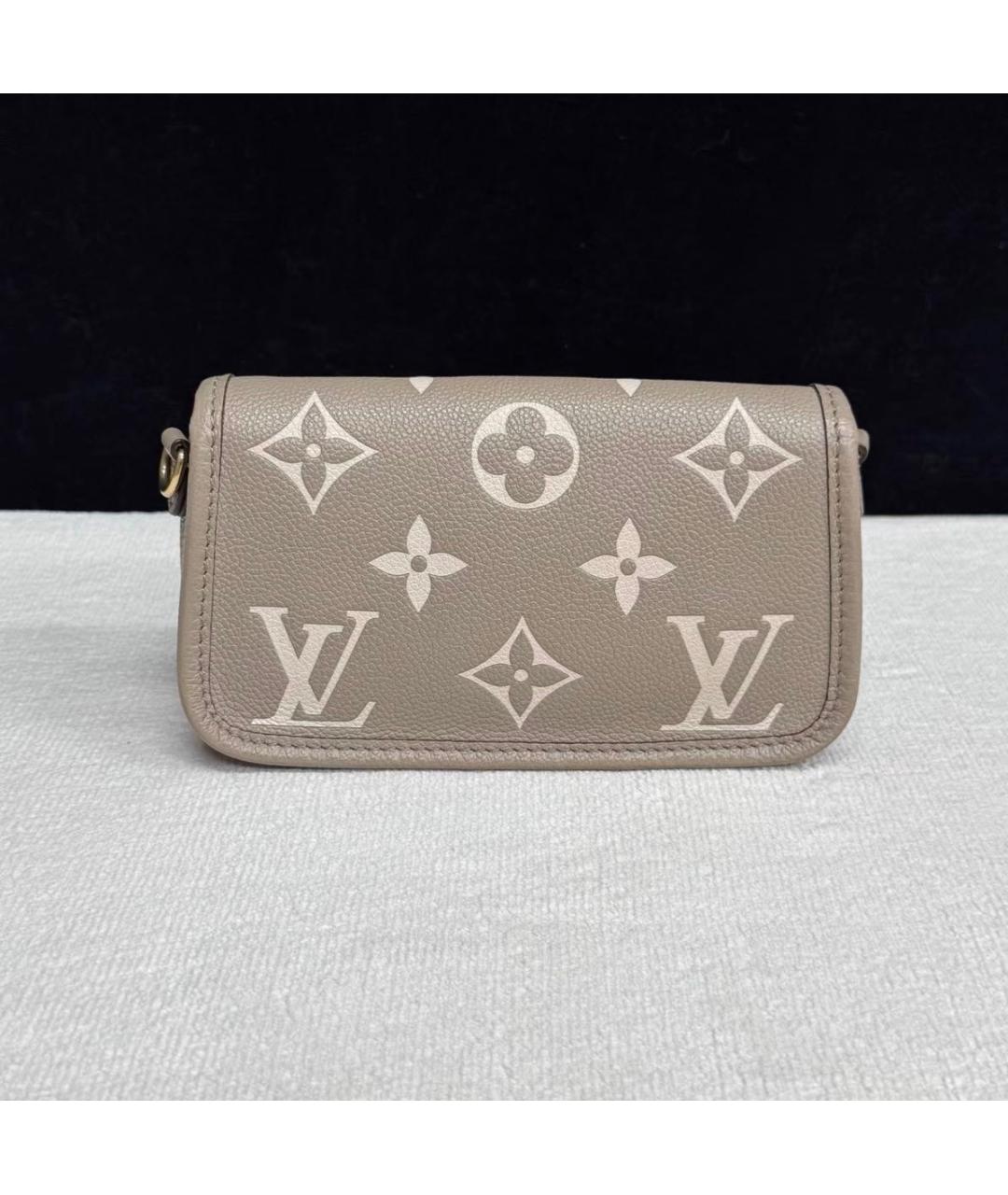 LOUIS VUITTON Бежевая кожаная сумка через плечо, фото 2